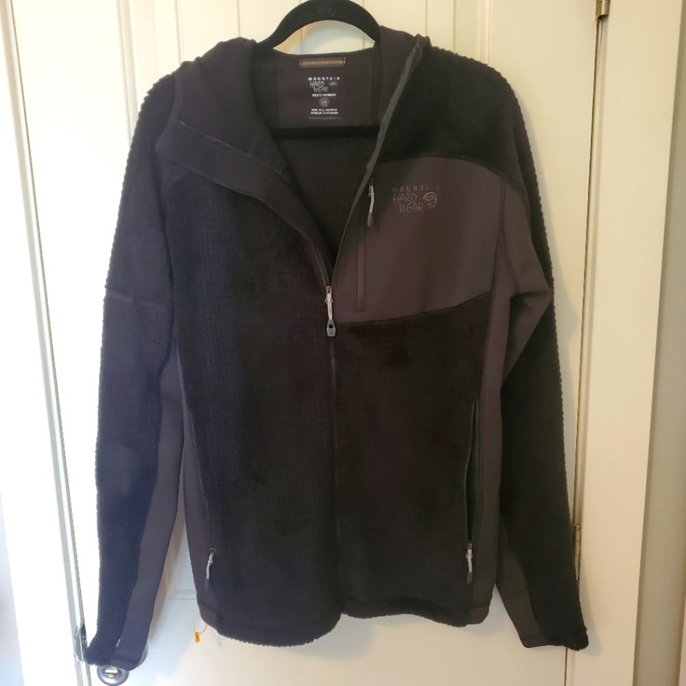 Men's Size L, Mountain Hardwear Polartech Thermal, Full Zip, hooded jacket